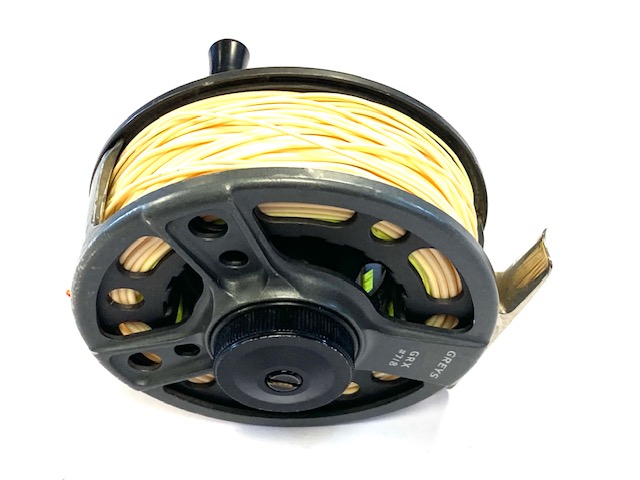 Alternative view of Greys GRX trout fly reel #7/8 loaded with floating line