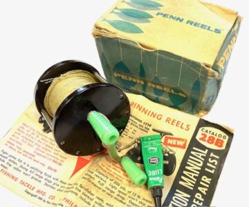 Vintage Penn No. 77 Sea Saltwater Fishing Reel in original box with manual