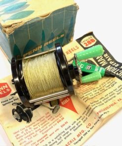 Alternative view of Vintage Penn No. 77 Sea Saltwater Fishing Reel in original box with manual