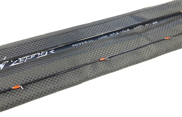 Alternative view of Kastking Zephyr 5'6" two piece jig spinning rod with bag