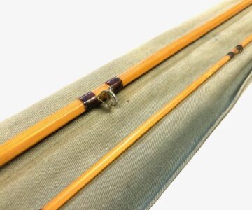 Ancienne Canne bambou refendu + Épuisette - Cannes Mouche (13614982