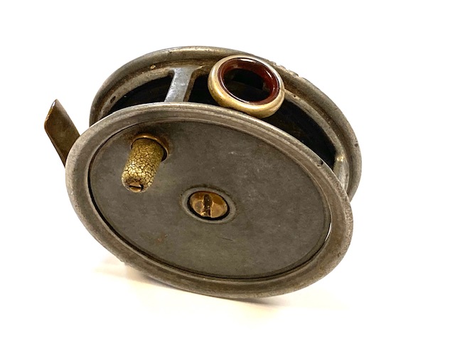 Artur Allan Glasgow 3.5" vintage trout fly reel with red agate line guard