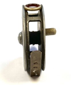 Alternative view of Arthur Allan Glasgow 3.5" vintage trout fly reel with red agate line guard