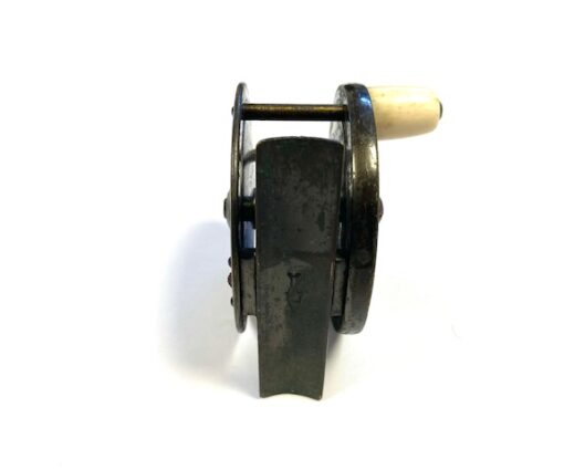 Farlow brass 2.5" platewind reel with fish trade mark early reel