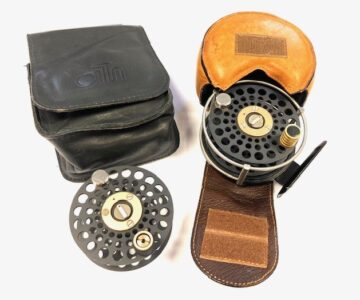 Ari't Hart Rio Orbigo F2 trout fly reel with spare spool and pouch