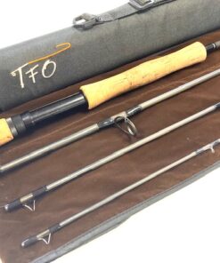 TFO 4 piece 9' line #8 trout fly rod custom made by Dutch artist Ad Swier 2008 plus tube