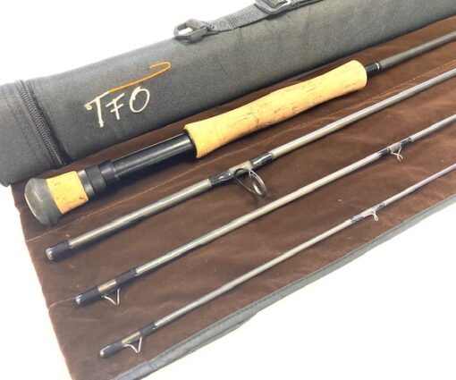 TFO 4 piece 9' line #8 trout fly rod custom made by Dutch artist Ad Swier 2008 plus tube