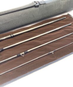 Alternative view of TFO 4 piece 9' line #8 trout fly rod custom made by Dutch artist Ad Swier 2008 plus tube