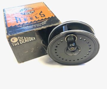 J.W Young of Redditch “The Beaudex” 4” medium width trout / salmon drum classic alloy fly reel