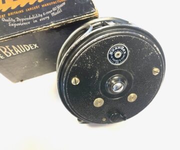Alternative view of J.W Young of Redditch “The Beaudex” 4” medium width trout / salmon drum classic alloy fly reel