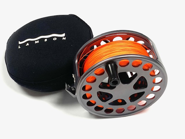 Lamson Litespeed 4.5 Hard Alox salmon fly reel with neoprene case