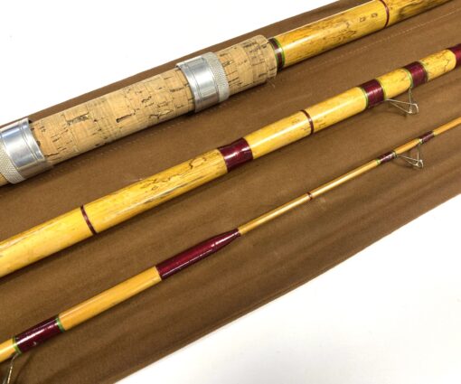 Hardy Expert 13′ three piece Spanish reed match rod with green Hardy cloth bag