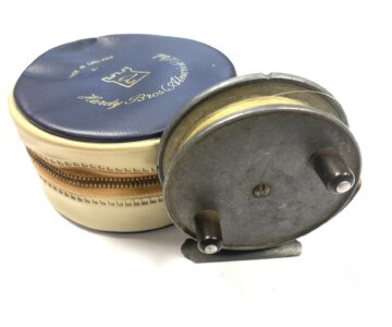 Hardy Triumph 3 1/4" vintage centrepin reel narrow drum c1939 and case