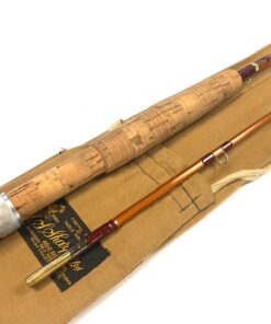 J S Sharpe Featherweight Scottie two piece 8′ cane trout fly rod #5/6 with bag and tags fine condition