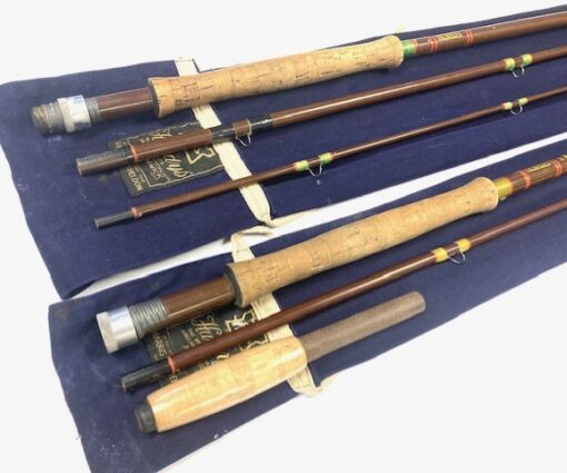 Pair of Hardy rods Richard Walker Superlite & Hardy Drifter in bags