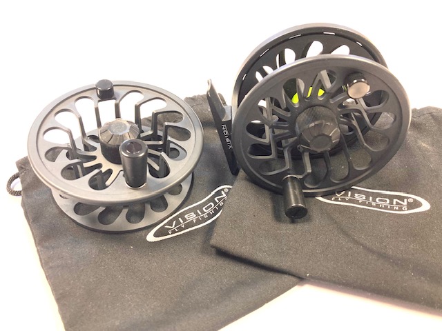 Vision Raven 3.25" trout fly reel with spare spool and bag
