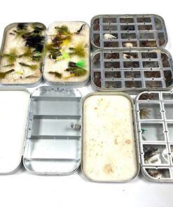 4 vintage Wheatley / Farlow's trout fly tins