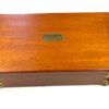 A fine large wooden Richard Wheatley fly case with two foam sections to store flies. The box already has a quantity of wet and dry flies and has the copper coloured Wheatley oval plaque to lid.