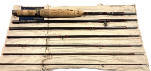 Hardy Graphite Smuggler 8′ 2-1/2″ travel 7 piece trout fly rod #6 with bag