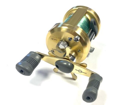 Shimano Calcutta 400 multiplier sea reel with gold finish
