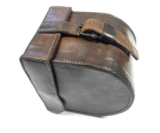 Vintage leather reel fishing case for a 4