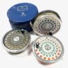 Hardy Marquis #8/9 trout fly reel with case and two spare spools with line