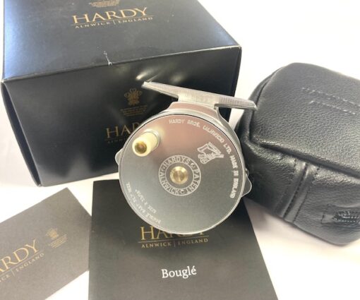 Hardy Bougle 2 13/16th Trout fly reel with case and box mint