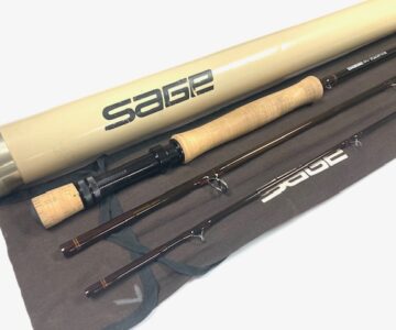 Sage RPL+ Graphite III 10′ three piece fly rod #7 bag and tube
