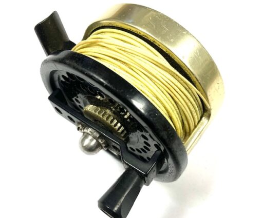 Alternative view of T Juracsik Tibor Billy Pate Tarpon Anti Reverse fly reel with original early reel case