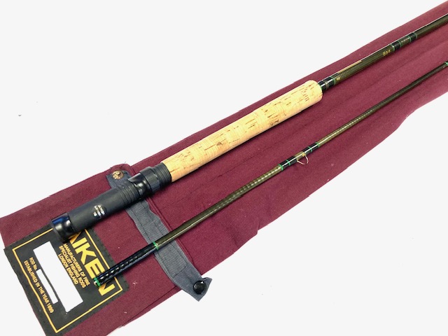 Aiken carbon two piece 10' trout fly rod with original rod bag fine condition