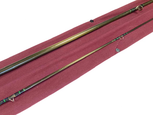 Alternative view of Aiken Connoisseur carbon two piece 10' trout fly rod with original rod bag fine condition