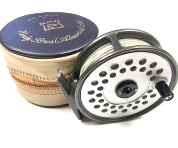 Hardy Viscount 130 trout fly reel with Hardy reel case