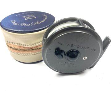 Alternative view of Hardy Viscount 130 trout fly reel with Hardy reel case