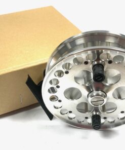 Adcock Stanton 4-1/2″ trotting centrepin reel, mint with cardboard reel box