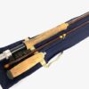 Hardy Jet 9′ 2 piece vintage trout fly fishing rod line #9 in bag plus screw in extension