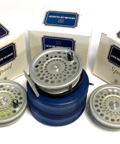 Hardy Marquis Disc #8 alloy fly reel, s/spools + Hardy padded case and boxes