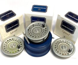 Hardy Marquis Disc #8 alloy fly reel, s/spools + Hardy padded case and boxes