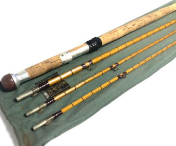 Hardy AHE Wood No 2 Palakona cane 12′ #7 line 3 piece rod with spare tip and bag
