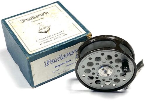 Farlow’s of London “The Serpent” 3.5" alloy Trout fly reel with box