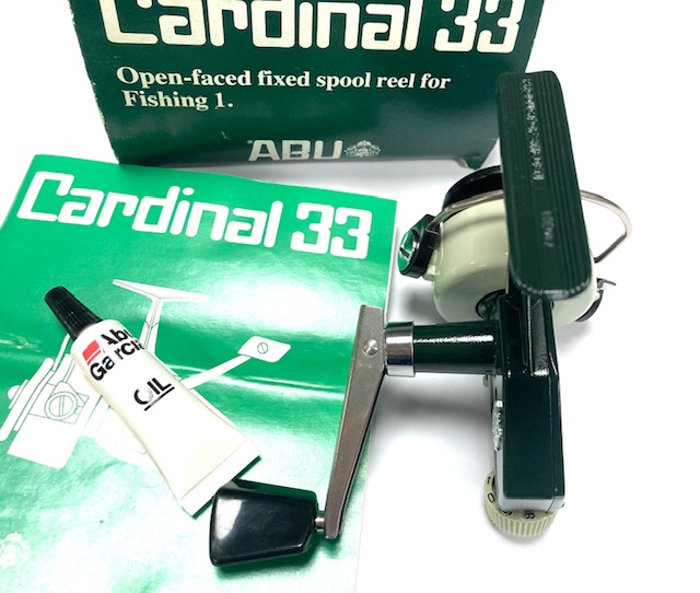 Abu Cardinal 33 Sweden vintage spinning reel with box excellent