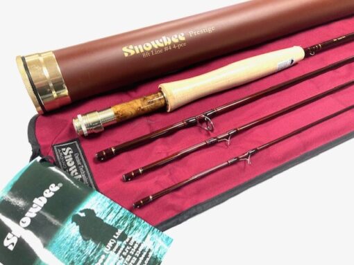 Snowbee Prestige 8' Four Piece Trout Fly Rod Line #4 With Bag And Tube Tags