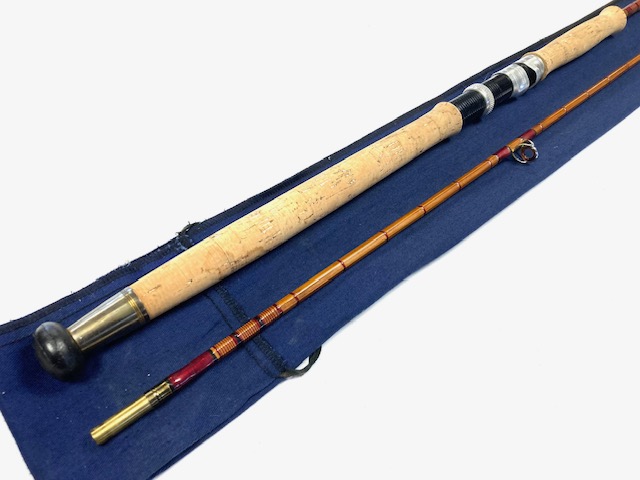 Bernard Sealey 8' Tudor Gem Two Piece Cane Spinning Rod With Reg Agate Guides
