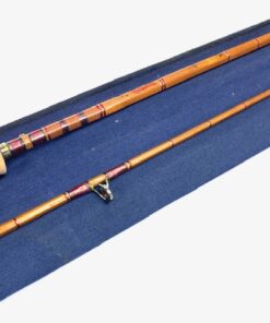 Alternative view of Bernard Sealey 8' Tudor Gem Two Piece Cane Spinning Rod With Reg Agate Guides RARE