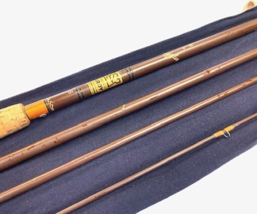 Alternative view of Hardy Smuggler Fibalite 8′ Line #6 Travellers Rod With Bag And Tags