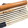 Hardy Smuggler De-Luxe 8' 2 1/2" 7 Piece Travel Fly Rod Line #6 And Hardy Leather Tube With Tags