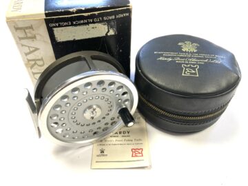 Hardy Marquis No 1 4 1/8″ silent check salmon reel + Hardy padded case