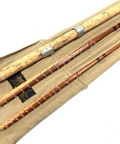 J.S Sharpe Of Aberdeen 14’ Impregnated Split Cane Salmon Fly Rod Spliced Joints & Bag