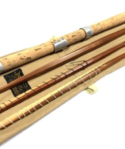 J.S Sharpe Of Aberdeen 14’ Impregnated Split Cane Salmon Fly Rod Spliced Joints & Bag