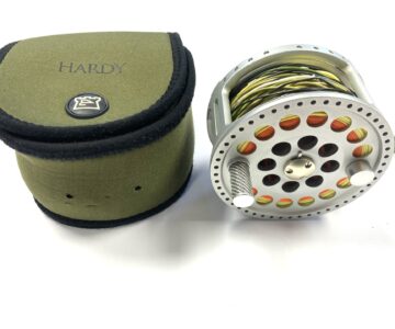 Hardy Angel 11/12 reel alloy salmon fishing reel 4.25″ with line and case