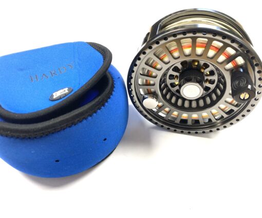 Hardy Fortuna X4 salmon fly reel with case and Hardy line Superb